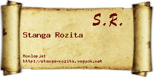 Stanga Rozita névjegykártya
